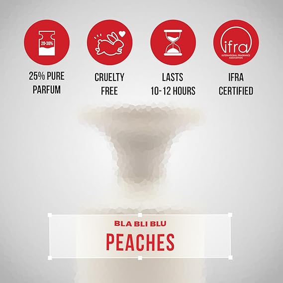 BLABLIBLU Peaches Perfume for Women|100ml Long-Lasting Parfum Fragrances - A Notch above EDP, EDT & EDC |Perfume For Woman | Rose, Orange & Musk Notes